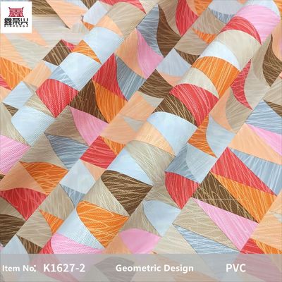 0.8mm Χρωματιστό Γεωμετρικό Σχεδιασμό Δέρμα PVC Για Χερσαία Τσάντα Τσάντα Συσκευών Τελεφώνου Χρήση Διακόσμησης