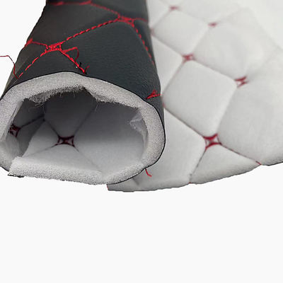 Προσαρμοσμένο PVC κέντημα καπιτονέ συνθετικό δέρμα 6.0mm αφρός πολυουρεθάνης για κάλυμμα καθίσματος αυτοκινήτου καναπέ ψεύτικο δέρμα ύφασμα