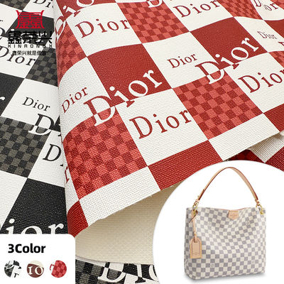 Τυπωμένο PVC πλαστό δερμάτινο ύφασμα 0,8 mm πάχος για τσάντες και πορτοφόλια