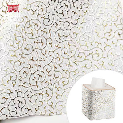 Χονδρικό PVC Χρυσό Φιλμικό Εμφυτογραφημένο Στυλ Τεχνητό Συνθετικό Δέρμα για Τσάντα Συσκευαστικά Κουτιά Παπούτσια Σημειώδες ύφασμα