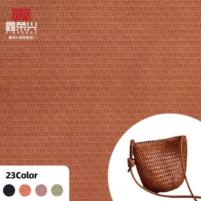 PVC Vintage Woven Pattern Συνθετικό Δέρμα Τεχνητό για Τσάντα Παπούτσια Καναπέ Αυτοκίνητο Πορτοφόλι Διακόσμηση Ζώνη Δερματίνη