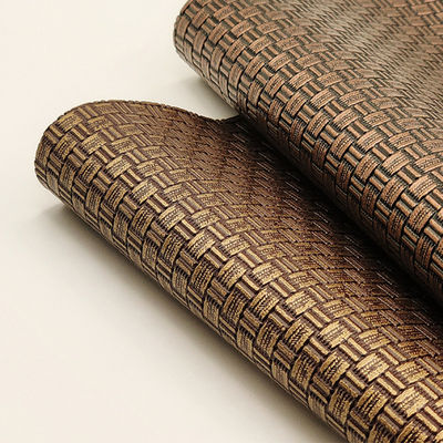 Τσάντα συσκευασίας Προγράμματα ψεύτικου δέρματος PVC πλεκτό Αρχαίο χαλκό ύφασμα