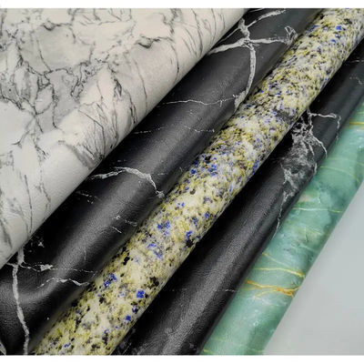0.7mm Αδιάβροχο PU συνθετικό δέρμα ψεύτικο μαρμάρινο σχέδιο