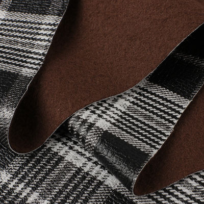 Εύκολο ψεύτικο πορτοφόλι PU δέρμα Σκωτσέζικο στυλ Plaid μαλακό βελούδο κάτω