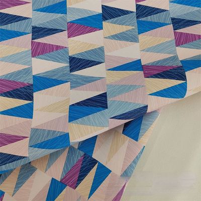 0.8mm Χρωματιστό Γεωμετρικό Σχεδιασμό Δέρμα PVC Για Χερσαία Τσάντα Τσάντα Συσκευών Τελεφώνου Χρήση Διακόσμησης