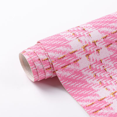 0.7mm Συνθετικό δέρμα PVC για τσάντες Τυπωμένο χρυσό νήμα πλέγμα