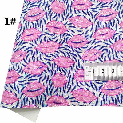 Τυπωμένο Ροζ PU Πολυουρεθάνιο Δέρμα Λάμψη Ημέρα του Αγίου Βαλεντίνου Αγάπη Σχήμα Γκρέτελ