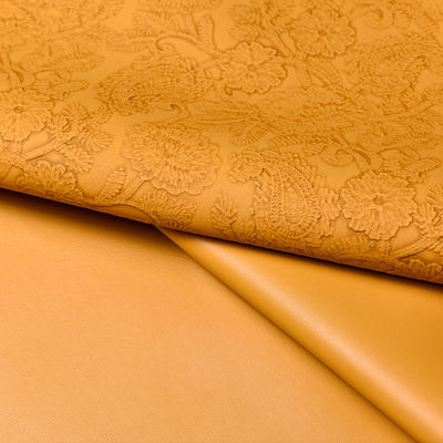 3D Retro Floral Embossed PVC δέρμα για τσάντα συσκευασία κουτί διακοσμητικό ύφασμα Placemat ψεύτικο δέρμα