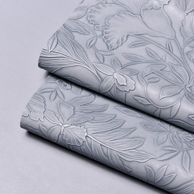 3D Retro Floral Embossed PVC δέρμα βούρτσισε κάτω για τσάντα συσκευασία κουτί διακοσμητικό ύφασμα Placemat ψεύτικο δέρμα