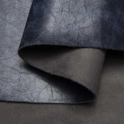 Ελαφρύ χεριόχρωμο 1.5-2.5mm Suede Backing Oil Wax Crazy Horse Leather PVC Τεχνητό δέρμα για κάθισμα