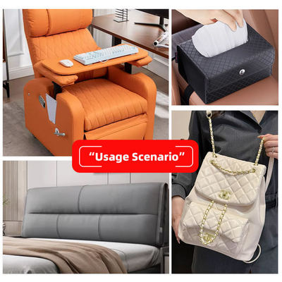 3mm Πάχος PVC Καπιτονέ Σφουγγαράτο Δερματίνη με Υφή Σουέτ Αντιχαρακτικό Αδιάβροχο για Καναπέδες Διακοσμητικά Αξεσουάρ Επίπλων