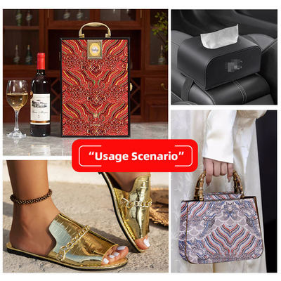 Συνθετικό PVC Μακραμέ Τυπωμένο Δερματίνη Στυλ Φιλμ για Τσάντα, Σημειωματάριο, Θήκη Τηλεφώνου, Διακοσμητική & Χειροτεχνική Χρήση για Καναπέ, Καλά