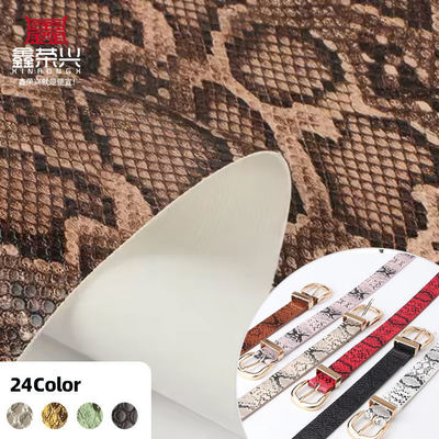 PU Snakeskin Grain Pattern Heat Transfer Film Εκτύπωση Συνθετικό Δέρμα Τσάντα Παπούτσια Πορτοφόλι Διακόσμηση Ζώνη Faux Δέρμα Ύφασμα