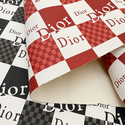 Τυπωμένο PVC πλαστό δερμάτινο ύφασμα 0,8 mm πάχος για τσάντες και πορτοφόλια