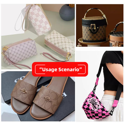 Τυπωμένο PVC πλαστό δερμάτινο ύφασμα 0,8 mm πάχος για τσάντες και πορτοφόλια