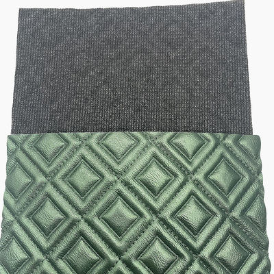 Προσαρμοσμένο PVC ρόμβος κέντημα καπιτονέ περλέ συνθετικό δέρμα βελόνας Punch Foam για κάλυμμα καθίσματος αυτοκινήτου καναπέ ψεύτικο δέρμα ύφασμα