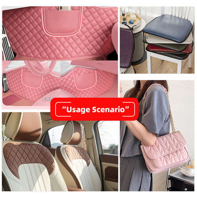 PVC Απομίμηση Κεντήματος Ρόμβου Τεχνητό Συνθετικό Δέρμα για Πατάκια Αυτοκινήτου, Καθίσματα Αυτοκινήτου, Καναπέ, Διακόσμηση, Τσάντα, Ύφασμα από Δερματίνη