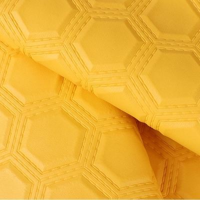 PVC Κέντημα Εξάγωνο Ανάγλυφο Τεχνητό Συνθετικό Δέρμα για Πατάκια Αυτοκινήτου, Καθίσματα Αυτοκινήτου, Καναπέ, Διακόσμηση Τσάντας, Faux Leather Fabric