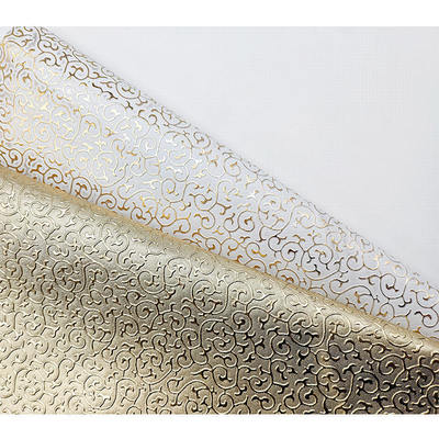 Χονδρικό PVC Χρυσό Φιλμικό Εμφυτογραφημένο Στυλ Τεχνητό Συνθετικό Δέρμα για Τσάντα Συσκευαστικά Κουτιά Παπούτσια Σημειώδες ύφασμα