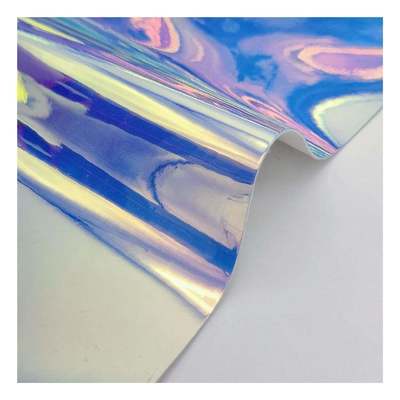 Rainbow Pu Ολογραφικό Μεταλλικό Χρωματιστό Αντιαποκάλυμμα Δέρμα Συνθετικό Τεχνητό Φαλακτικό Παπούτσια Κουτί Χερσαία Τσάντα Λογαριαστικό Δερμάτινο ύφασμα