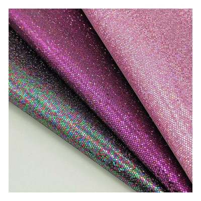 Χονδρικός πώληση Mesh Glitter Fabric Synthetic Artificial Fux Leather Shoes Phone Shell Vanity Case Handbag Notebook Δερμάτινο υλικό