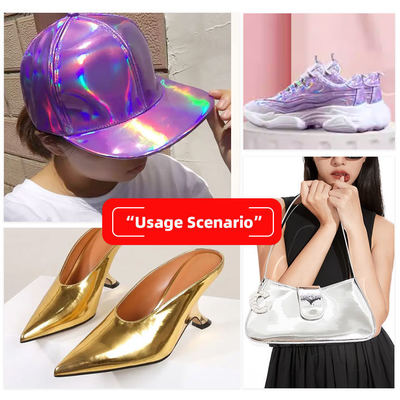 Ειδική PU Rainbow Mirror Εμφανισμένο συνθετικό δέρμα Αποσκευή τσάντα παπούτσια καλλυντικά τσάντα δερμάτινο ύφασμα