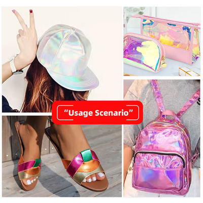 PU Επικαλυμμένο Φιλμ Glitter Ύφασμα για Παπούτσια, Τόξα, Χειροτεχνίες, Δερματίνη, Συνθετικό Δέρμα, Αδιάβροχο, Ελαστικό για Επένδυση Καναπέ, Εξωτερικού Χώρου