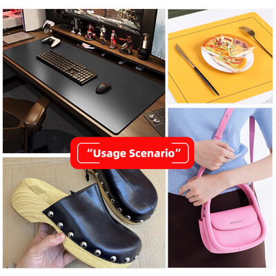 ECO 160cm Wide PVC Cowhide Pattern Double Faced Διαφορετικό χρώμα Τεχνητό συνθετικό δέρμα