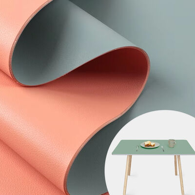 ECO 160cm Wide PVC Cowhide Pattern Double Faced Διαφορετικό χρώμα Τεχνητό συνθετικό δέρμα