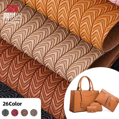 PVC New Fashion Embossed Style Flow Grain Synthetic Leather for Bag Shoes Sofa Car Wallet Decorate Belt Faux Leather Fabric