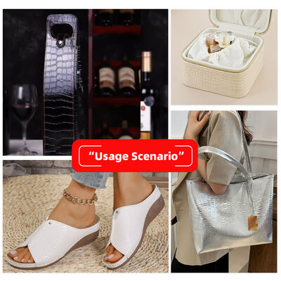 PVC Synthetic Leather Phone Case Furniture Craft Sparkly Shiny Embossed Style with Stretch Feature Waterproof Lining for Sofa