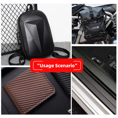 1.0mm Πάχος Carbon Fiber PU Συνθετικό Δέρμα για Τσάντες, Πορτοφόλια, Ζώνες, Καταστήματα Αυτοκινήτων, Faux Δερμάτινο Υλικό