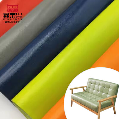PVC Knitting Cloth R64 Pattern Leather Artificial Synthetic Fanx Leather  Car Sofa Leather Fabric Wholesale