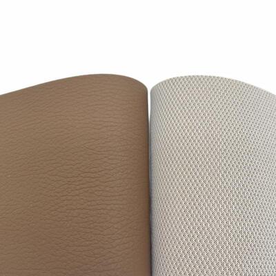 1.0mm PVC ανθεκτικό στην φθορά Εμφασμένο 137 Litchi Grain Τεχνητό συνθετικό δέρμα για κάθισμα αυτοκινήτου Ματ Καναπέ καρέκλα ζώνη Φαλακές δερμάτινο ύφασμα
