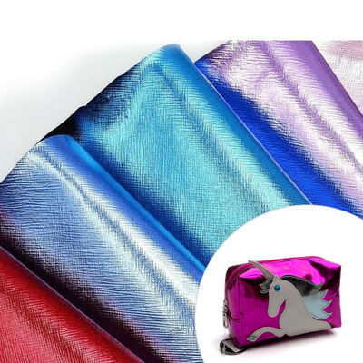 Pvc Metal Film Filter Cross Pattern Artificial Synthetic Leather Handbag Wallet Case Shoes Notebook Faux Leather Fabric