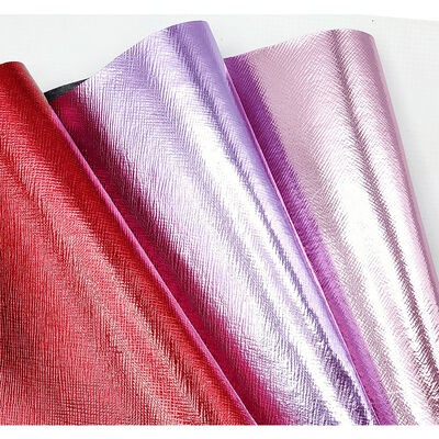 Pvc Metal Film Filter Cross Pattern Artificial Synthetic Leather Handbag Wallet Case Shoes Notebook Faux Leather Fabric