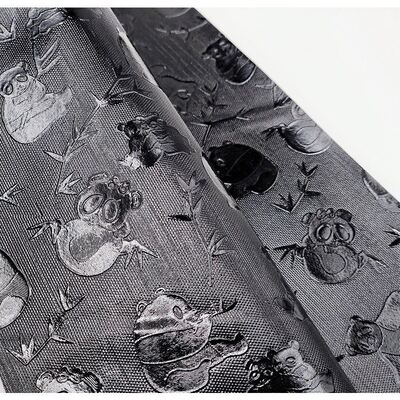 Χονδρικό PVC Highlights of 045 # Panda Grain Pattern Τεχνητό συνθετικό δέρμα πορτοφόλι κουτί παπούτσια σημειωματάριο ύφασμα