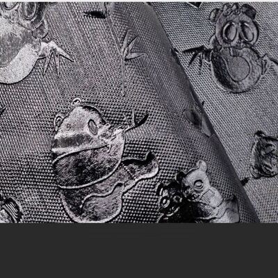 Χονδρικό PVC Highlights of 045 # Panda Grain Pattern Τεχνητό συνθετικό δέρμα πορτοφόλι κουτί παπούτσια σημειωματάριο ύφασμα