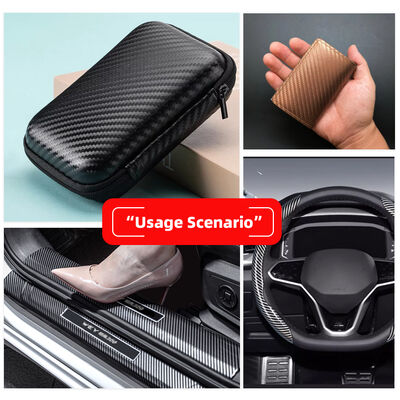 Αδιάβροχο Ελαστικό PU Συνθετικό Δέρμα από Ανθρακονήματα για Ρούχα, Θήκες Κινητών, Μανίκια, Κουτιά - Ανθεκτικό Δερματίνη για Χειροτεχνίες, Ενδύματα