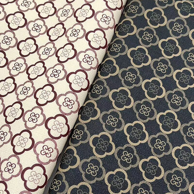 Συνθετικό δέρμα PVC με εκτύπωση τετράφυλλου τριφυλλιού, αδιάβροχη επένδυση για τσάντα, συσκευασία, κάλυμμα τηλεφώνου, καναπέ