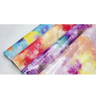 ΠΥ Rainbow Letter Print Magazine Design Συνθετικό δέρμα Αδιάβροχο πλαστό δερμάτινο ύφασμα για τσάντα αποσκευών Καλλυντικά έπιπλα/καναπέ