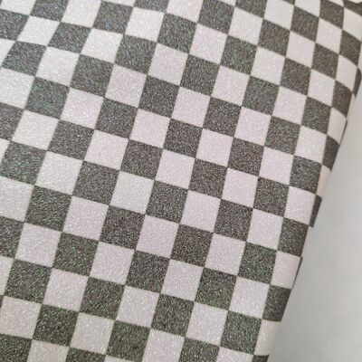 Υφάσματα από δέρμα PVC Premium Glitter Checker για τσάντες, πορτοφόλια, παπούτσια και αξεσουάρ μόδας