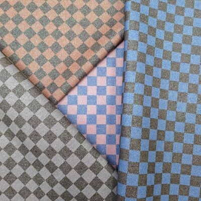 Υφάσματα από δέρμα PVC Premium Glitter Checker για τσάντες, πορτοφόλια, παπούτσια και αξεσουάρ μόδας