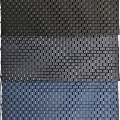 Υφαντική υφή Σύνθετο δέρμα PVC κυλίνδρος με πλέγμα ύφασμα Υποστήριξη για τσάντες Πορτοφόλια Έπιπλα
