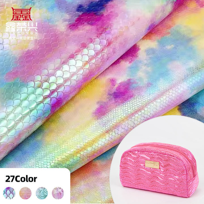 Ειδική PU Rainbow Mirror Εμφανισμένο συνθετικό δέρμα Αποσκευή τσάντα παπούτσια καλλυντικά τσάντα δερμάτινο ύφασμα