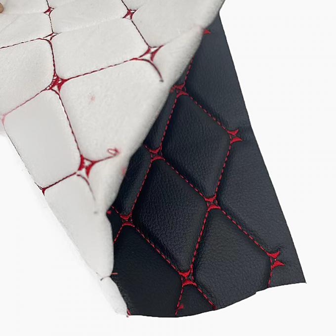 Προσαρμοσμένο PVC κέντημα καπιτονέ συνθετικό δέρμα 6.0mm αφρός πολυουρεθάνης για κάλυμμα καθίσματος αυτοκινήτου καναπέ ψεύτικο δέρμα ύφασμα 8