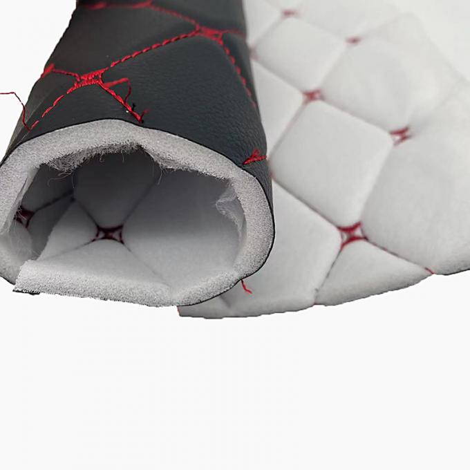 Προσαρμοσμένο PVC κέντημα καπιτονέ συνθετικό δέρμα 6.0mm αφρός πολυουρεθάνης για κάλυμμα καθίσματος αυτοκινήτου καναπέ ψεύτικο δέρμα ύφασμα 9