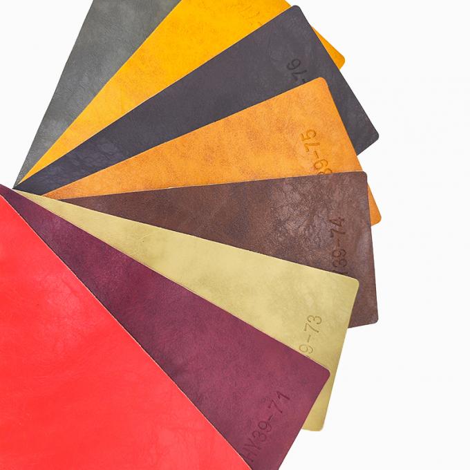 PVC Crazy Horse Oil Wax Ψεύτικο δέρμα για έπιπλα 54 ίντσες πλάτος 6