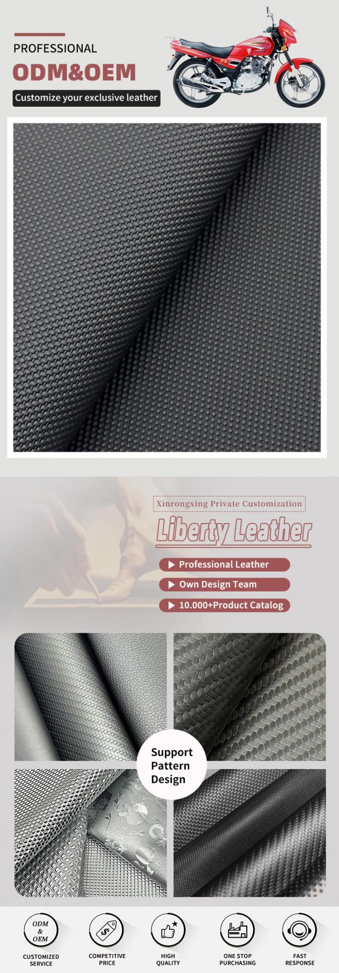 Ανάγλυφο PVC 0.7/0.9mm Συνθετικό Δέρμα 4-Way Stretch Faux Leather Υλικά για Κάλυμμα Σέλας Μοτοσικλέτας Ποδηλάτου Έπιπλα Αυτοκινήτου 4