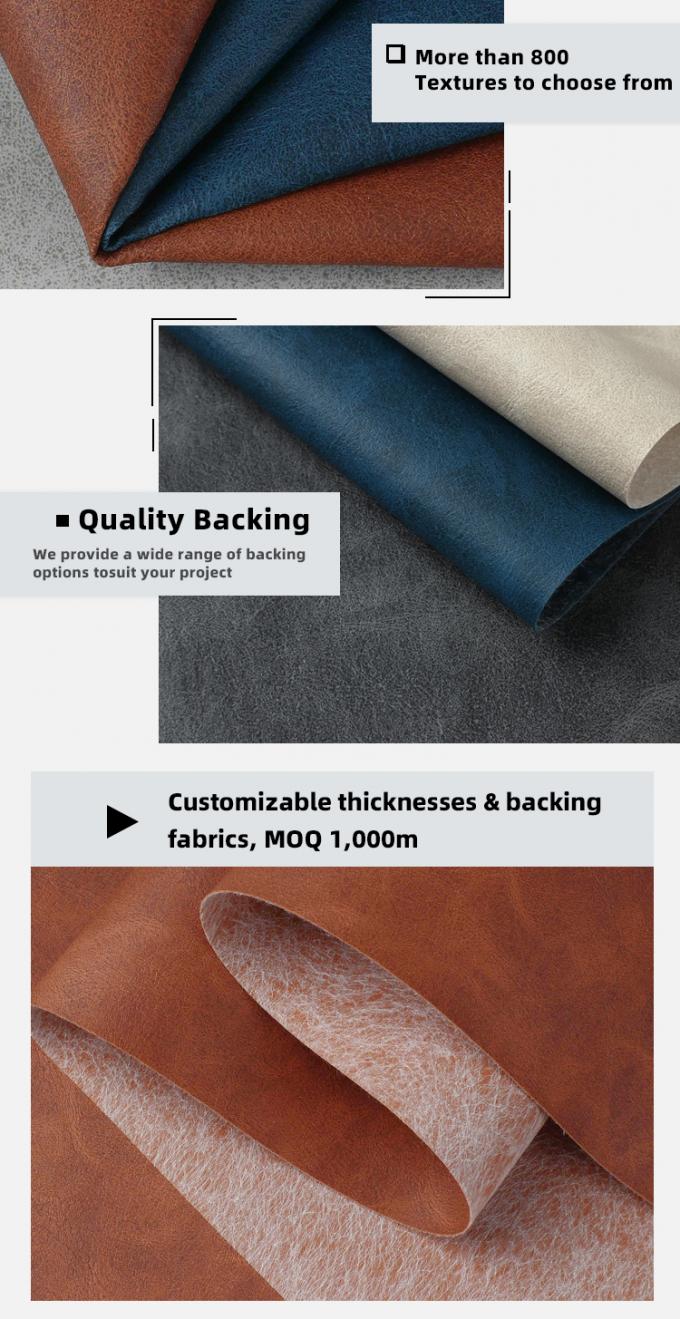 Crazy Horse Grain PVC Printed Synthetic Leather for Decorative Notebook Table Mat Phone Shell Faux Leather Fabric. Bags Lining 5